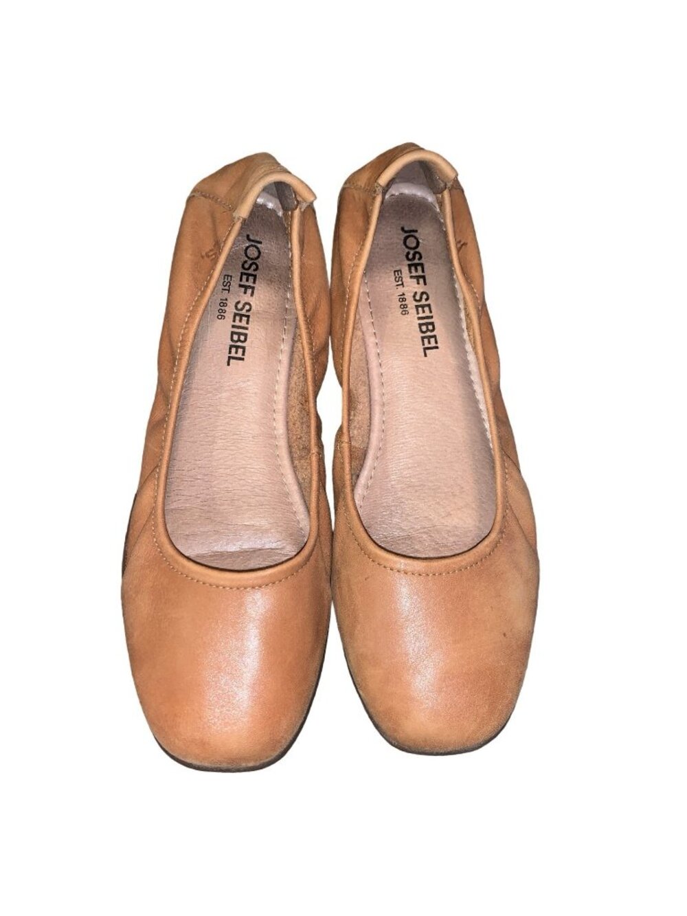 Josef Seibel Brown Leather Women's Slip On Flats Ballet Flats Size US 7.5 EU 38